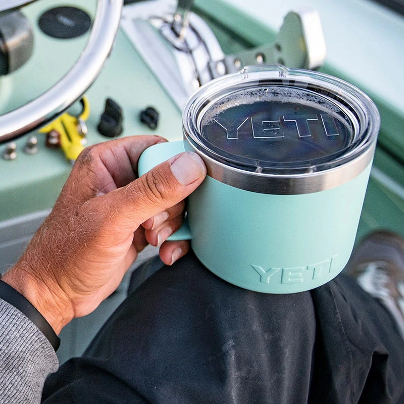 stainless steel mug with handle
